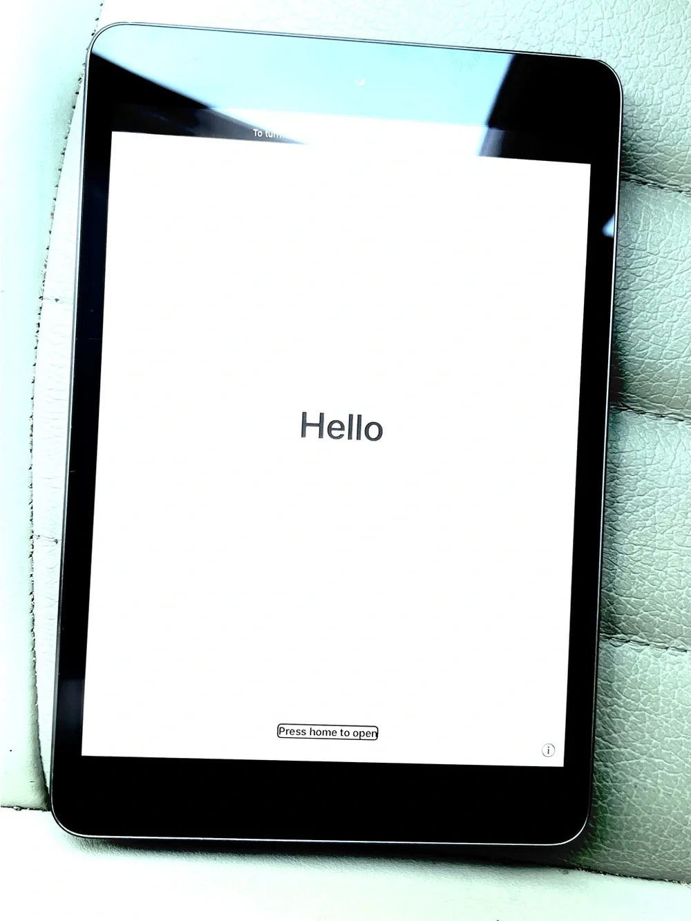 Apple iPad in Space Gray with Black Apple Logo